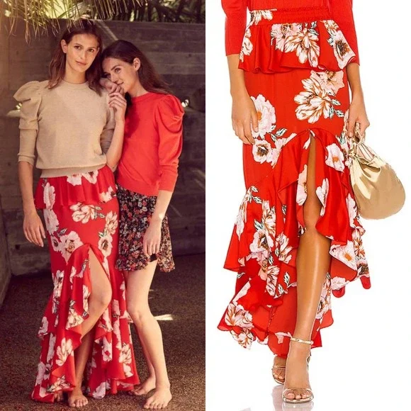 Misa Los Angeles Lucia Maxi Ruffle Skirt